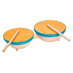 Tambor de madera doble