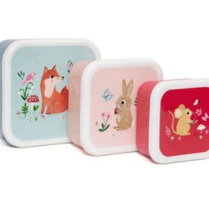 Set de tres cajas de almuerzo Woodland and friends