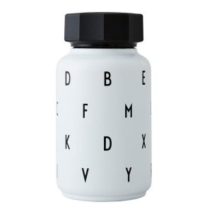 Botella térmica de acero letras con pajita
