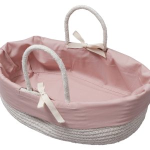 Cesta de cuna para muñecas con funda