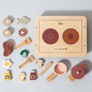 Set de cocina infantil fabricado en madera Petit Monkey