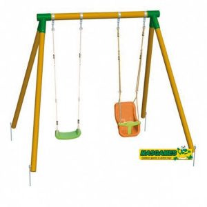 Columpio Masgames Kibo doble con asiento bebé