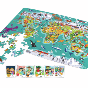 Puzzle y Juego de Mapamundi dos en uno