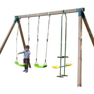 Columpio Triple con asiento cara a cara