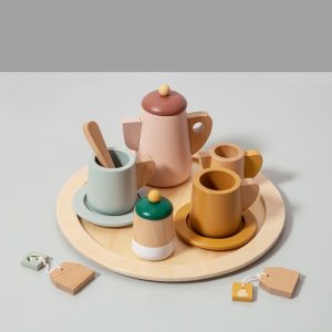 Juego de té de madera